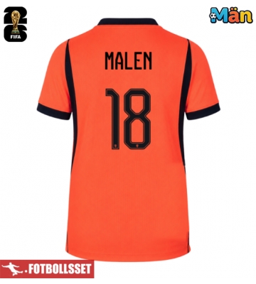 Nederländerna Donyell Malen #18 Hemmatröja VM 2026 Kortärmad